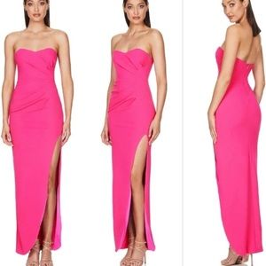 NOOKIE BARBIECORE SLIT GOWN